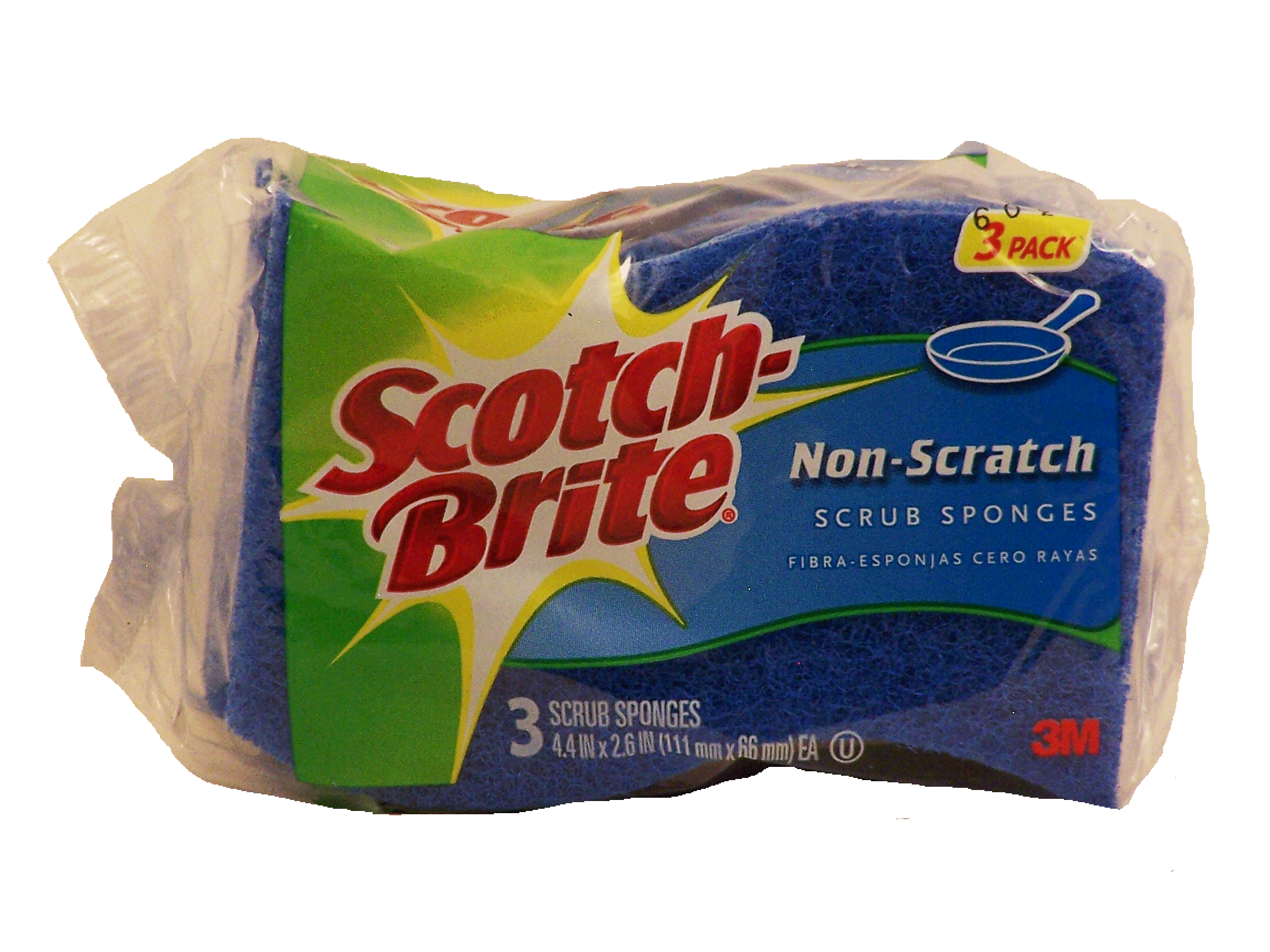 Scotch Brite  non-scratch scrub sponges, 4.4 x 2.6 in Full-Size Picture